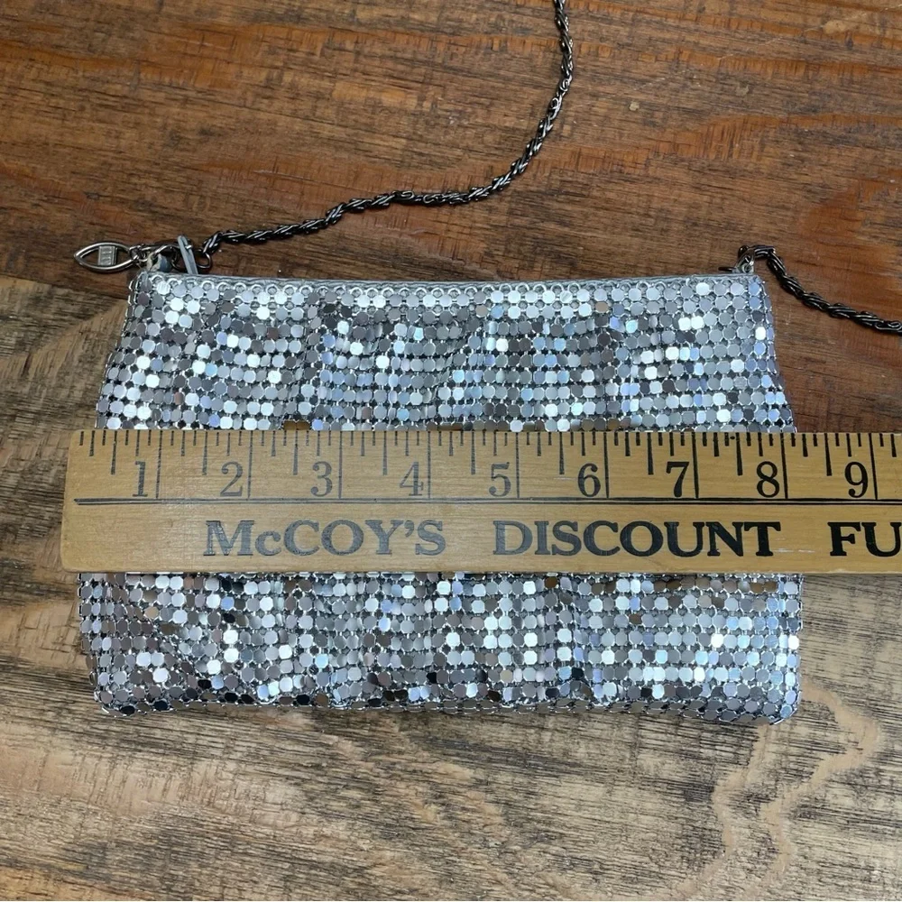 Y&S Chain Bag Silver Purse Vintage feminine prom Wedding formal